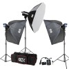 Gdx BM400 II W/S 3'lü Stüdyo Paraflaş Softbox Kit (400 Watt)