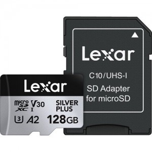 Lexar 128GB 205 MB/s Silver Plus microSD UHS-I V30 Hafıza Kartı Lexar 128GB 205 MB/s Silver Plus microSD UHS-I V30 Hafıza Kartı