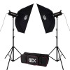 Gdx HD-300II C BiColor 2'li Işık Seti 300W Video Led Işığı Gdx HD-300II C BiColor 2'li Işık Seti 300W Video Led Işığı