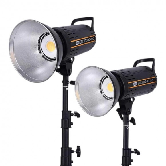 Gdx HD-300II C BiColor 2'li Işık Seti 300W Video Led Işığı Gdx HD-300II C BiColor 2'li Işık Seti 300W Video Led Işığı