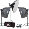 Gdx  BM400  II  W/S   3'lü   Stüdyo   Paraflaş   Softbox   Kit   (400   Watt)