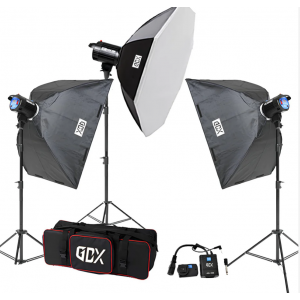 Gdx  BM400  II  W/S   3'lü   Stüdyo   Paraflaş   Softbox   Kit   (400   Watt)